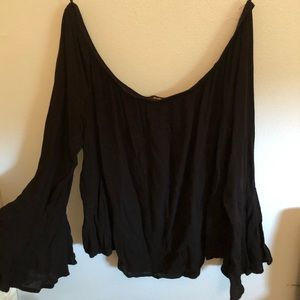 off the shoulder black top